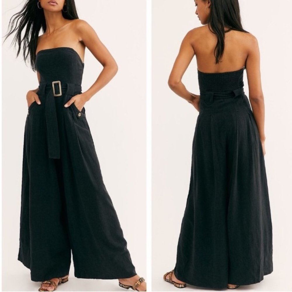 Lucia Strapless Jumpsuit Size 10 (Free People)